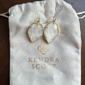 Kendra Scott White Opalescent Earrings